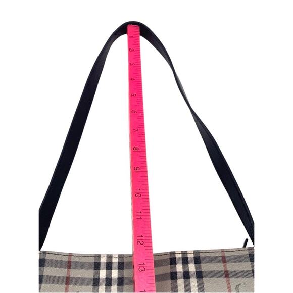 VINTAGE - BURBERRY Lorne Haymarket black Check shoulder bag - Made in England - Picture 9 of 16